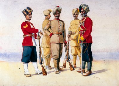 Soldiers of Various Regiments, illustration for 